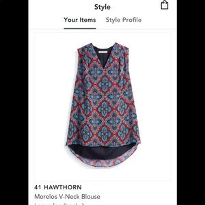 41 Hawthorn v-neck sleeveless blouse